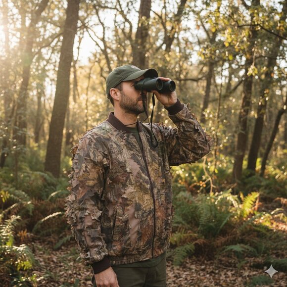 Cabela's Men's Camouflage 3D Leaf Bomber Jacket - Picture 1 of 7